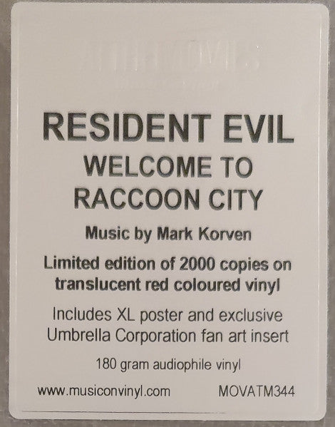 Mark Korven - Resident Evil Welcome To Raccoon City (Original Motion Picture Soundtrack)