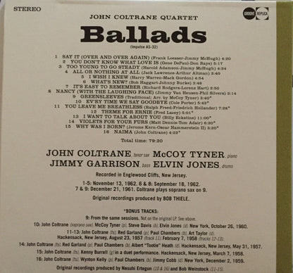 The John Coltrane Quartet - Ballads