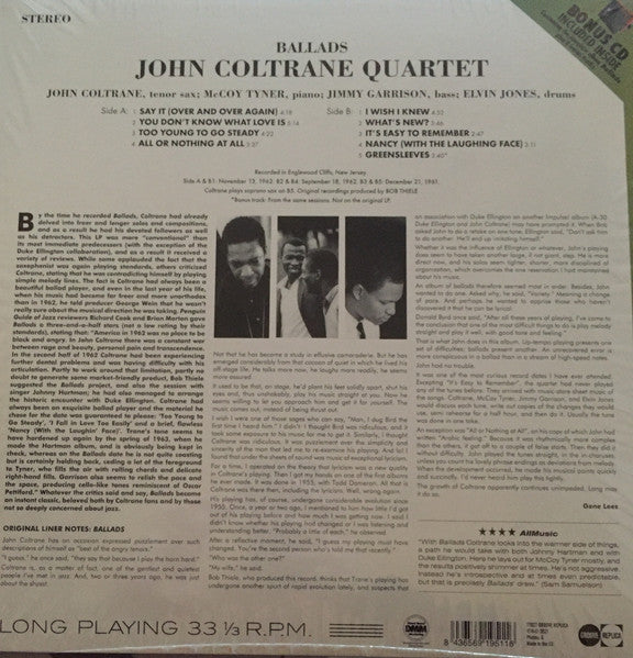 The John Coltrane Quartet - Ballads