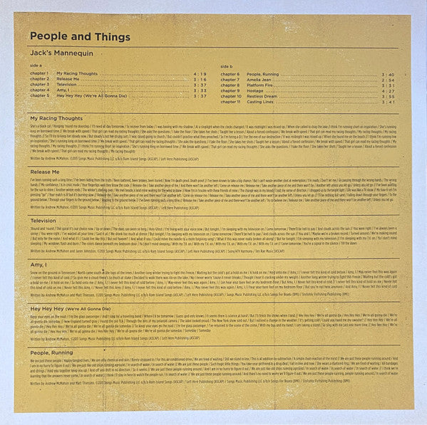 Jack's Mannequin - People And Things